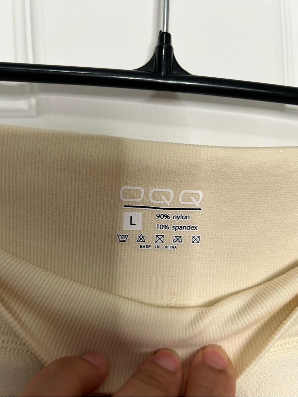 OQQ High Rise Athletic Tennis Skort with Built-In Shorts Cream Size L - Picture 3 of 6
